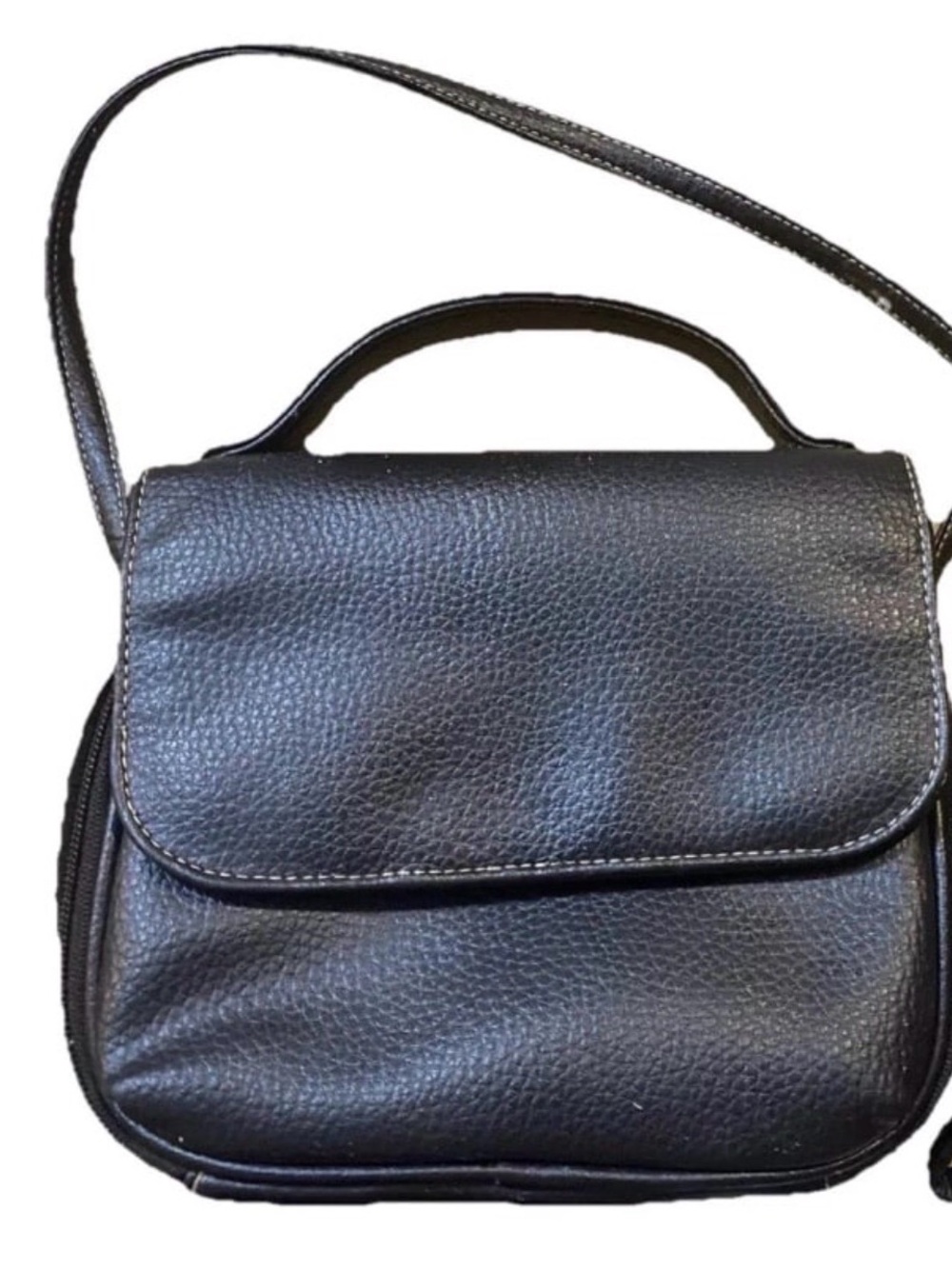 🔥🏷️Buxton Black Pebbled Leather Crossbody Bag